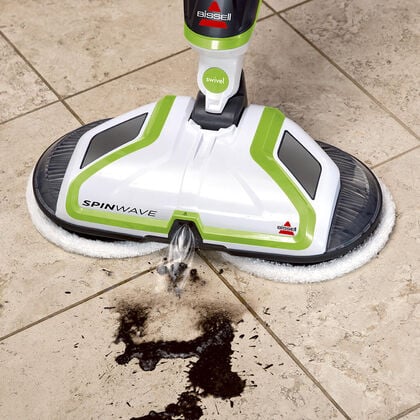 Bissell SpinWave Plus Powered Hardwood Floor Mop and Cleaner On Demand  Spray