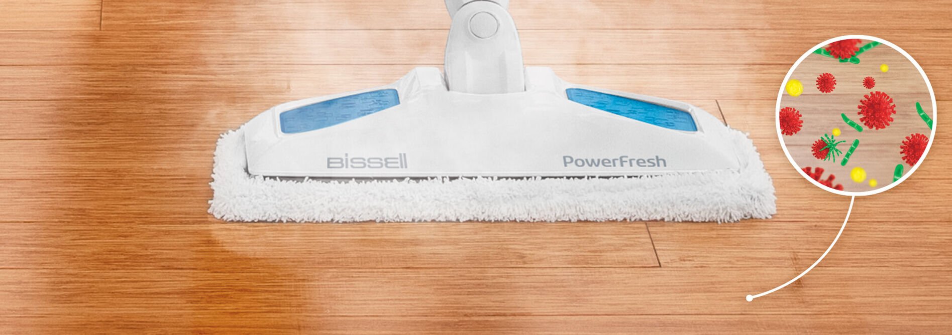  Bissell Power Fresh Steam Mop with Natural Sanitization, Floor  Steamer, Tile Cleaner, and Hard Wood Floor Cleaner with Flip-Down Easy  Scrubber, 1940A : Home & Kitchen