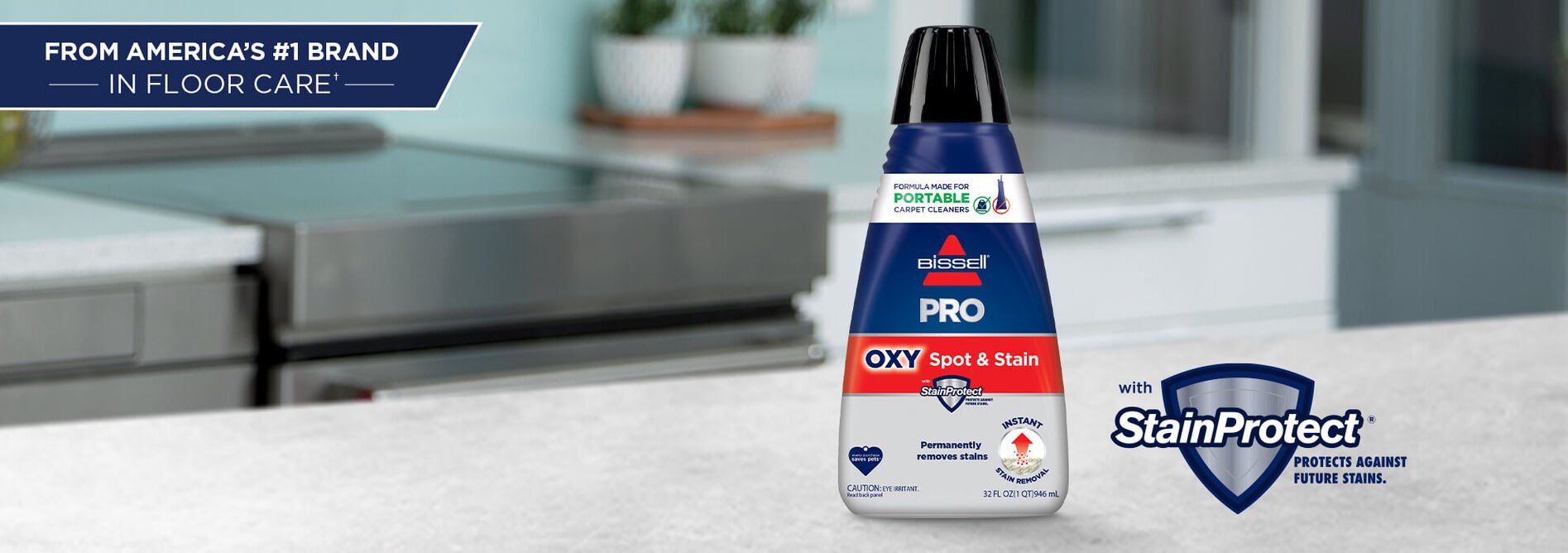 BISSELL Advanced Pro Oxy Spot & Stain Formula for Portable Spot Cleaners,  32 oz., 2038W