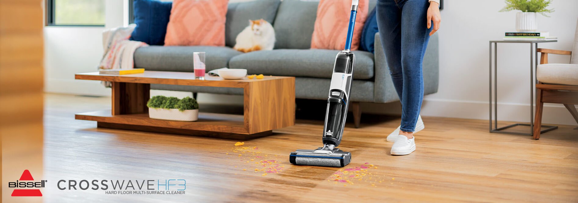 BISSELL Crosswave HF3 Cordless Wet/Dry Vacuum Cleaner and Mop,  Multi-Surface and Hardwood Floor Cleaner, 3649A,White/Blue/Black - Yahoo  Shopping