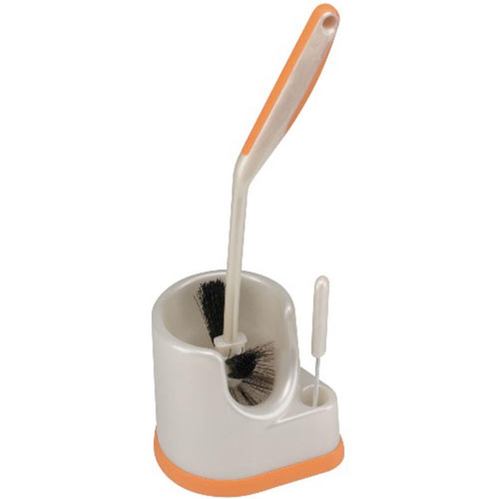 3 Brushes And A Toilet Brush Holder, All-round Cleaning Toilet