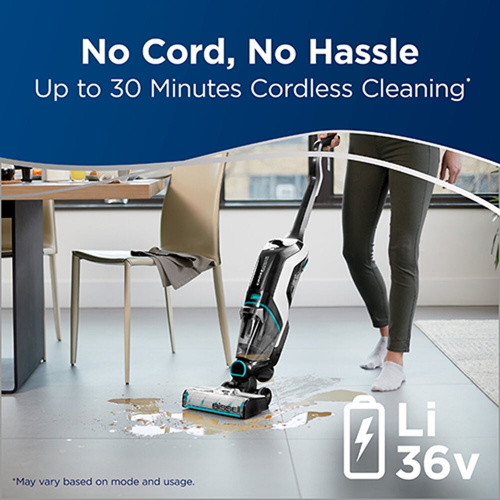 BISSELL CrossWave Max Wet/Dry Cordless Multi-Surface Cleaner Black/Pearl  White 2554 - Best Buy